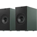 KEF Coda W Wireless Bluetooth Desktop Bookshelf Speakers USB-C HDMI Phono Moss Green