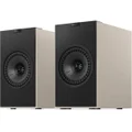 KEF Coda W Wireless Bluetooth Desktop Bookshelf Speakers USB-C HDMI Phono Nickel Grey