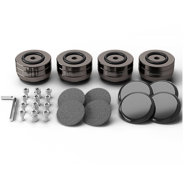 IsoAcoustics GAIA I Neo Floor Acoustics Isolators for Floorstanding Speakers & Subwoofers (4 units/set) - Dark Chrome