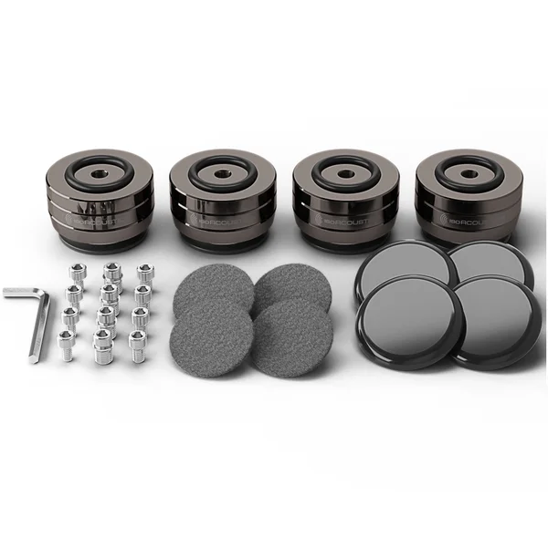 IsoAcoustics GAIA I Neo Floor Acoustics Isolators for Floorstanding Speakers & Subwoofers (4 units/set) - Dark Chrome