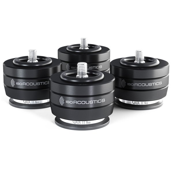IsoAcoustics GAIA II Neo Floor Acoustic Isolators for Floorstanding Speakers & Subwoofers (4 units/set) - Black