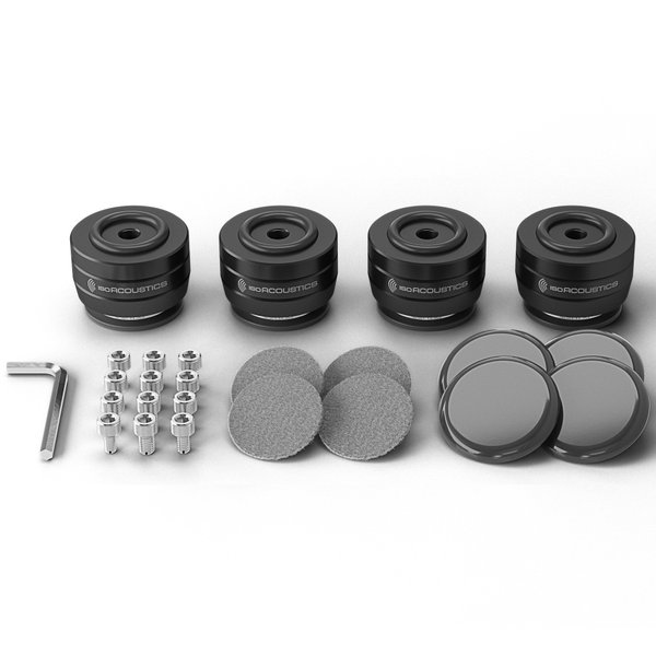 IsoAcoustics GAIA II Neo Floor Acoustic Isolators for Floorstanding Speakers & Subwoofers (4 units/set) - Black