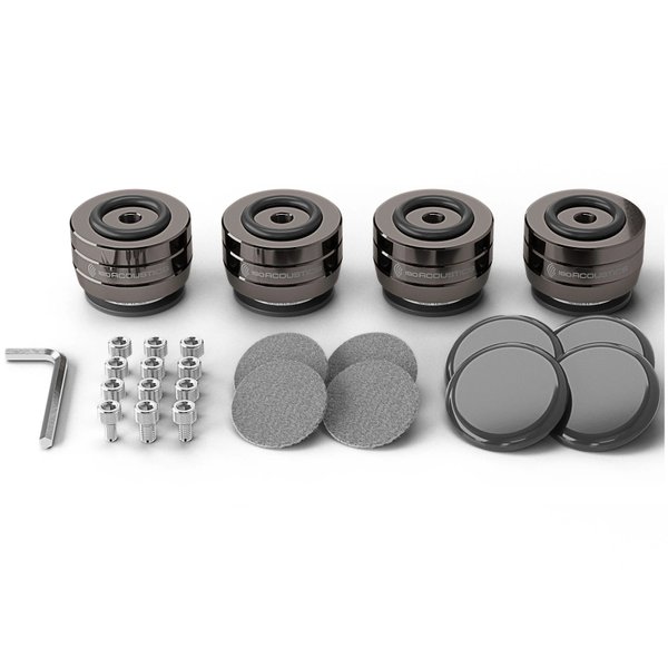 IsoAcoustics GAIA II Neo Floor Acoustic Isolators for Floorstanding Speakers & Subwoofers (4 units/set) - Dark Chrome