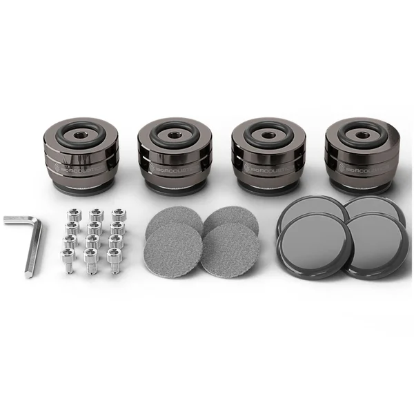 IsoAcoustics GAIA II Neo Floor Acoustic Isolators for Floorstanding Speakers & Subwoofers (4 units/set) - Dark Chrome