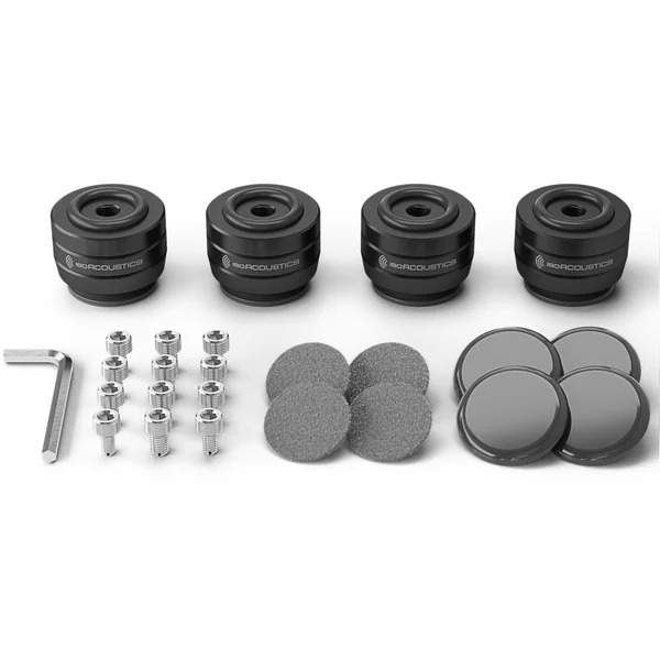 IsoAcoustics GAIA III Neo Floor Acoustic Isolators for Floorstanding Speakers & Subwoofers (4 units/set) - Black