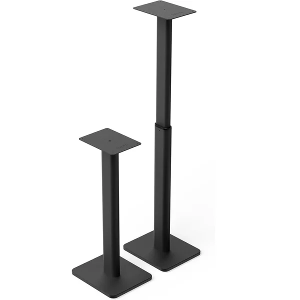Kanto SPH Height-adjustable Universal Floor Speaker Stands for Bookshelf Speakers (up to 30 lbs) - Matte Black