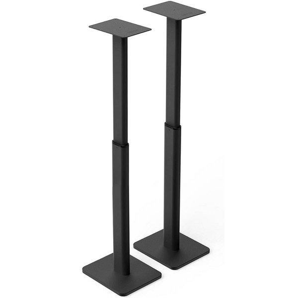 Kanto SPH Height-adjustable Universal Floor Speaker Stands for Bookshelf Speakers (up to 30 lbs) - Matte Black