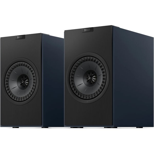 KEF Coda W Wireless Bluetooth Desktop Bookshelf Speakers (with HDMI & Phono) - Midnight Blue