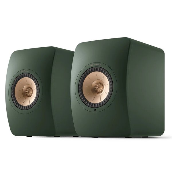 KEF LS50 Wireless II MQA Wireless Bluetooth/WiFi Network Desktop Bookshelf Speakers (with HDMI) - Moss Green