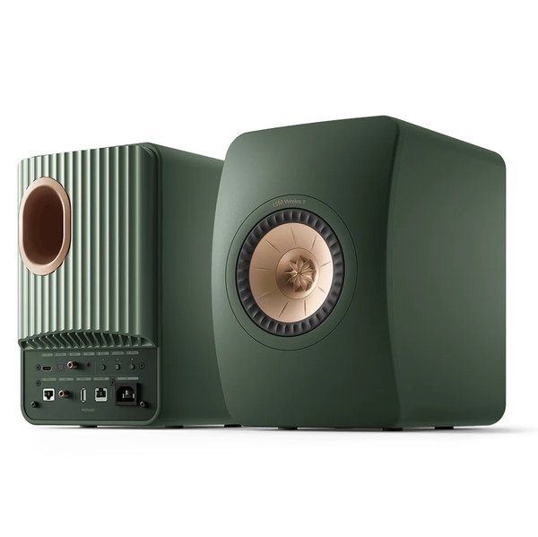 KEF LS50 Wireless II MQA Wireless Bluetooth/WiFi Network Desktop Bookshelf Speakers (with HDMI) - Moss Green