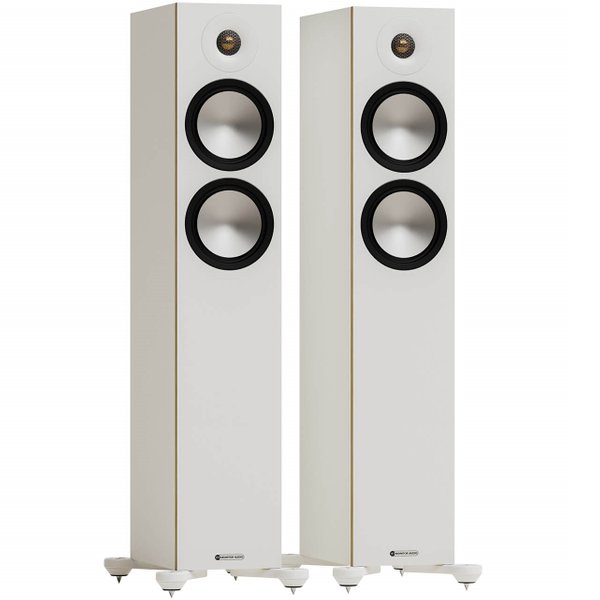 Monitor Audio Bronze 300 7G 2.5-Way Passive Floorstanding Speakers - White