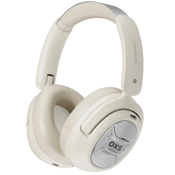 OXS Storm A2 Wired/Wireless Bluetooth+2.4GHz Noise-Cancelling Multi-Platform Over-Ear Gaming Headset with Mic - White