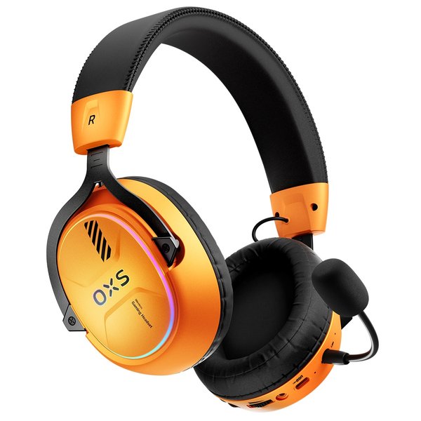 OXS Storm G2 Wired/Wireless Bluetooth+2.4GHz Multi-Platform Over-Ear Gaming Headset with Mic - Orange