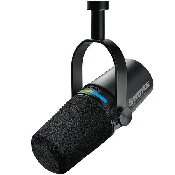 Shure MV7i Cardioid Dynamic Smart USB Microphone with Built-in Audio Interface - Black