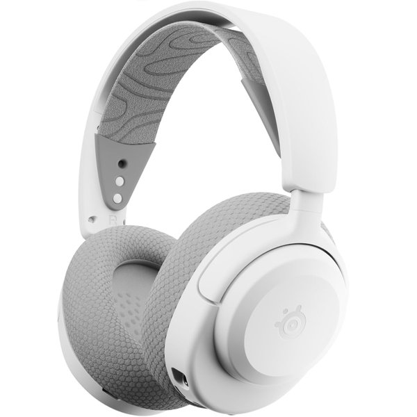 SteelSeries Arctis Nova 3P Wireless Bluetooth+2.4GHz Multi-Platform Over-Ear Gaming Headset with Mic - White