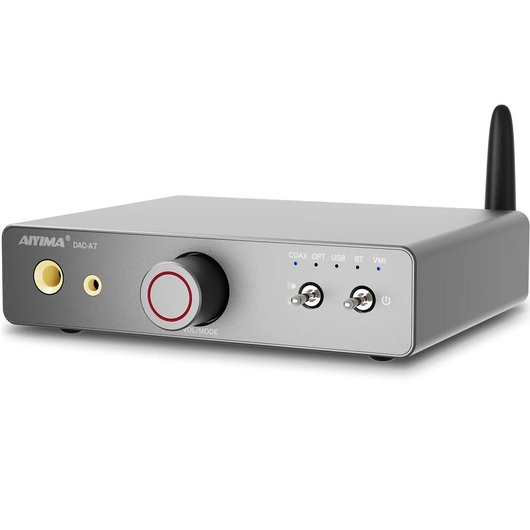 AIYIMA DAC-A7 Wireless Bluetooth Desktop Headphone Amplifier, USB DAC & Preamplifier