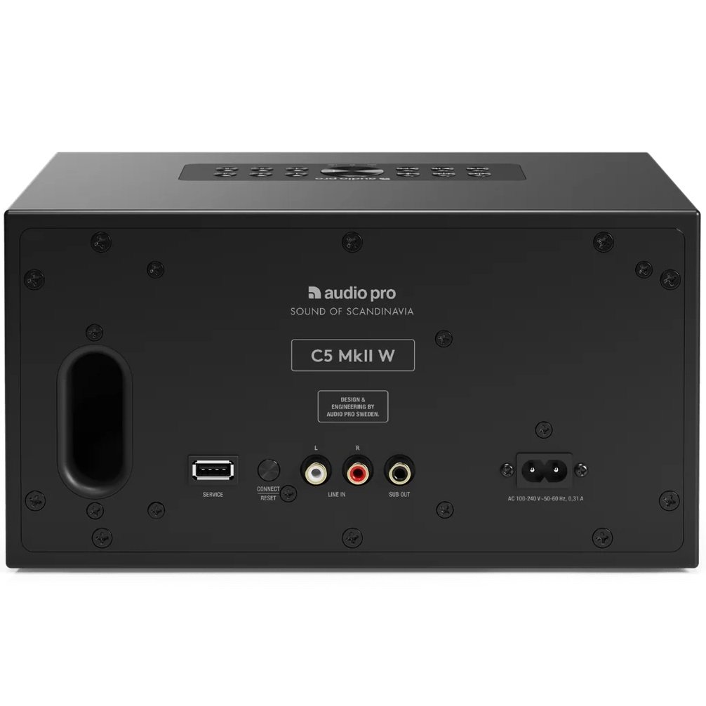 Audio Pro C5 MkII W Multi-Room Wireless Bluetooth/WiFi Network Desktop Speaker - Black