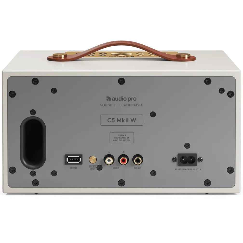 Audio Pro C5 MkII W Classic Multi-Room Wireless Bluetooth/WiFi Network Desktop Speaker - Dune