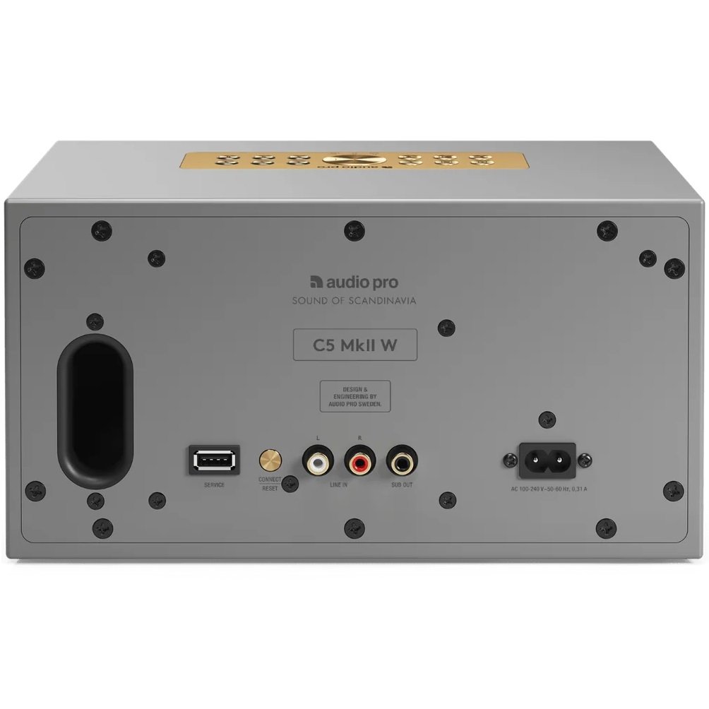 Audio Pro C5 MkII W Multi-Room Wireless Bluetooth/WiFi Network Desktop Speaker 