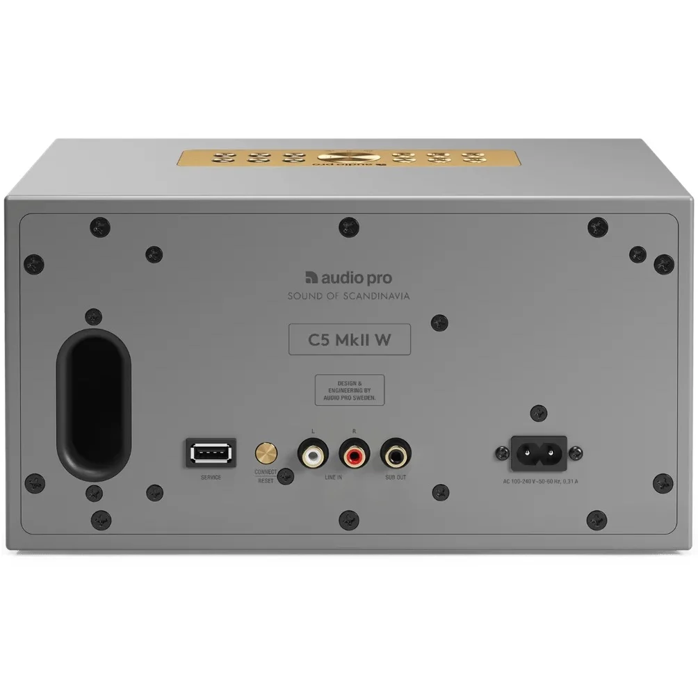 Audio Pro C5 MkII W Multi-Room Wireless Bluetooth/WiFi Network Desktop Speaker 