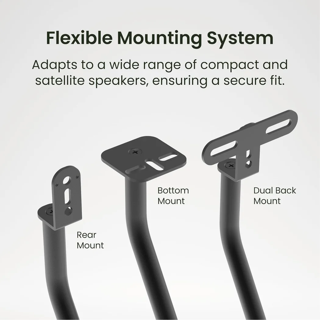Kanto SLH Height Adjustable Universal Floor Speaker Stands for Lightweight Speakers