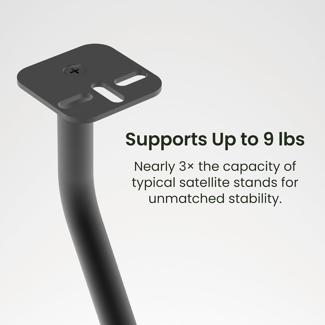 Kanto SLH Height Adjustable Universal Floor Speaker Stands for Lightweight Speakers