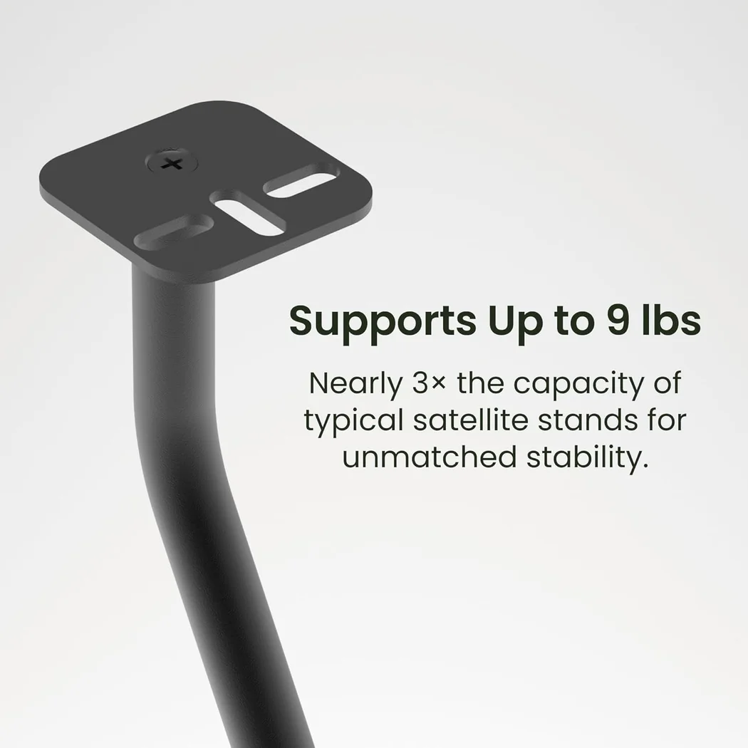 Kanto SLH Height Adjustable Universal Floor Speaker Stands for Lightweight Speakers
