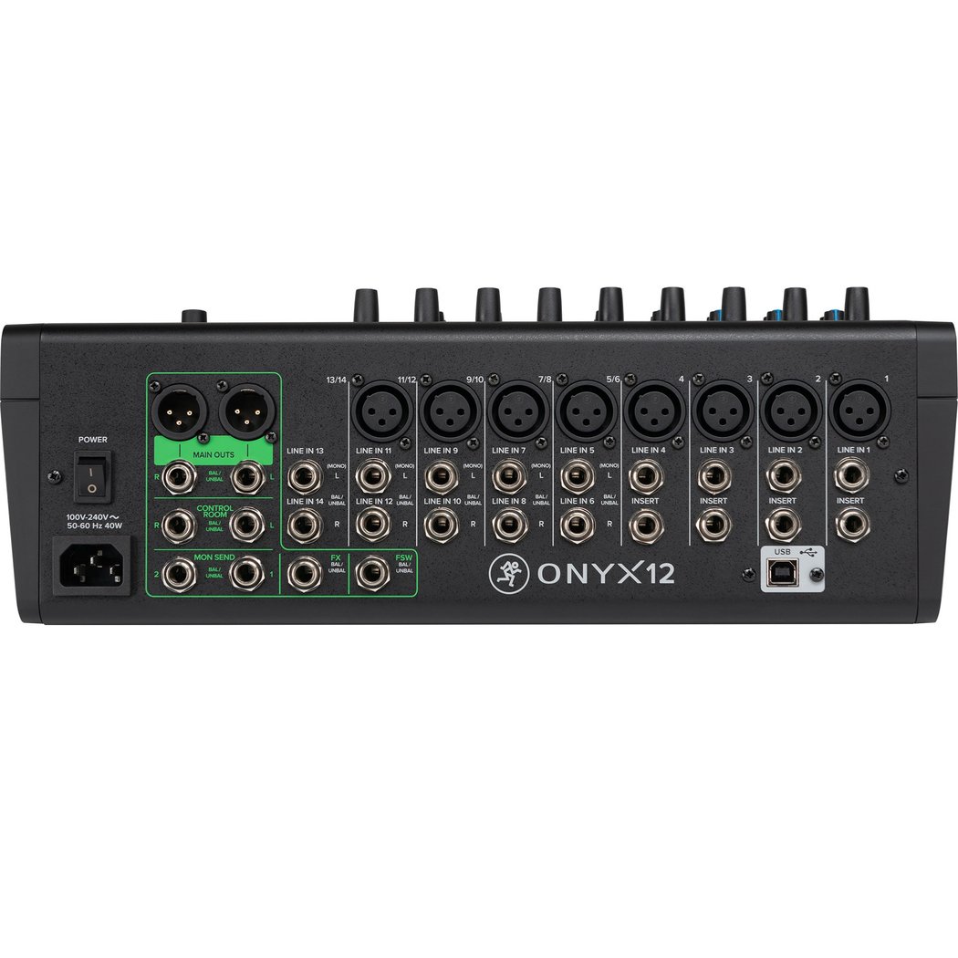 Mackie Onyx12 12-channel Analog Mixer with Multi-Track USB
