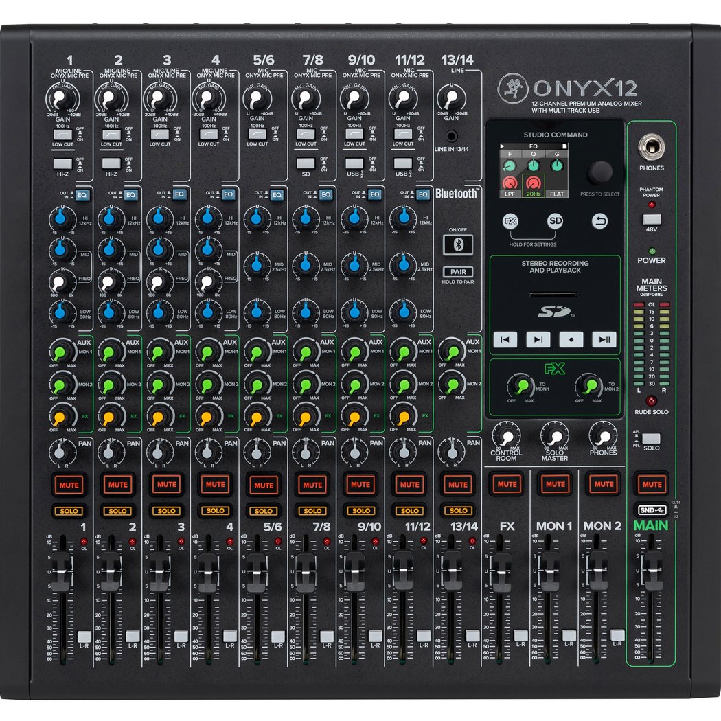 Mackie Onyx12 12-channel Analog Mixer with Multi-Track USB
