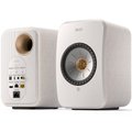 KEF LSX II MQA Multi-Room Wireless Bluetooth/WiFi Network Desktop Bookshelf Speakers (with HDMI) -Cotton White