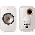 KEF LSX II MQA Multi-Room Wireless Bluetooth/WiFi Network Desktop Bookshelf Speakers (with HDMI) -Cotton White