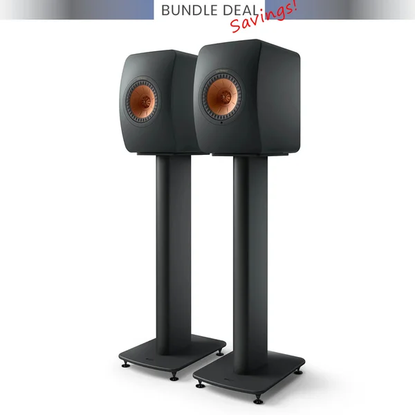 KEF LS50 Wireless II (LS50WII) + KEF S2 Bookshelf Speakers & Floor Stands Bundle