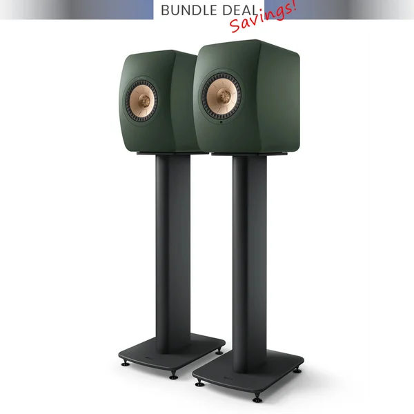 KEF LS50 Wireless II (LS50WII) + KEF S2 Bookshelf Speakers & Floor Stands Bundle