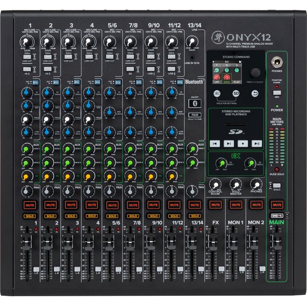 Mackie Onyx12 12-channel Analog Mixer with Multi-Track USB