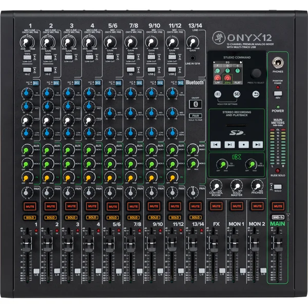 Mackie Onyx12 12-channel Analog Mixer with Multi-Track USB