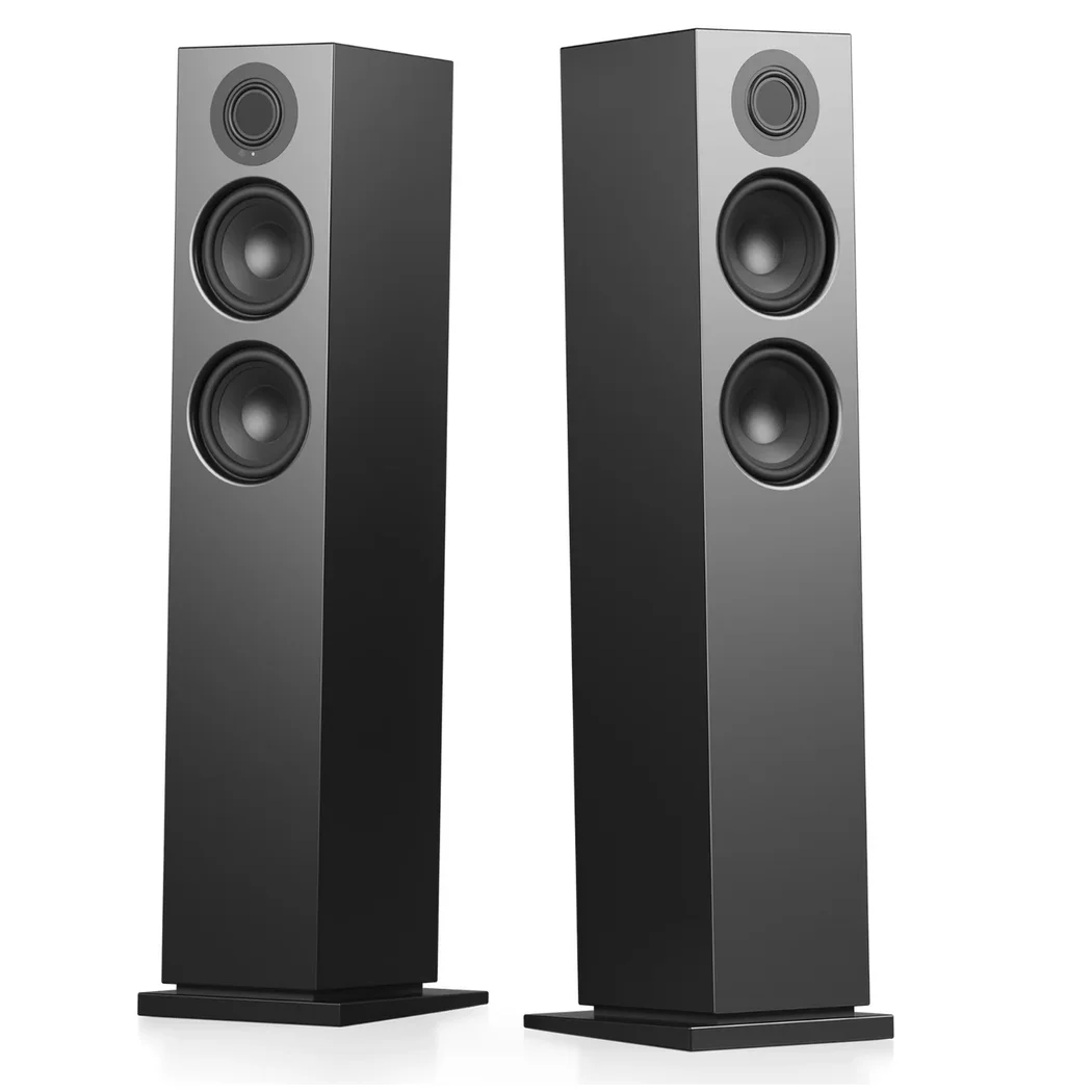 Audio Pro A48 W Multi-Room Wireless Bluetooth WiFi Floorstanding Active Speakers Black