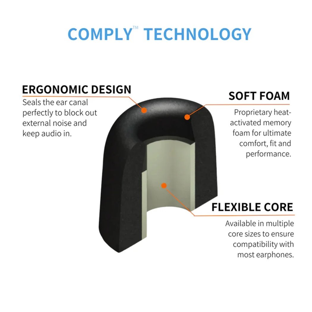 Comply 400 Series TOZ-400 Oval Foam Eartips