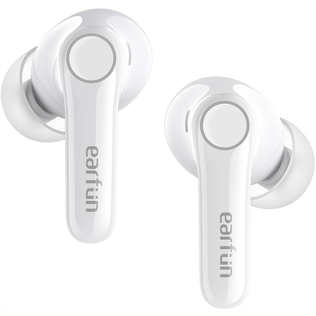 Earfun Air Pro 4 True Wireless Bluetooth Noise-Cancelling In-Ear Earphone with Mic Glossy White