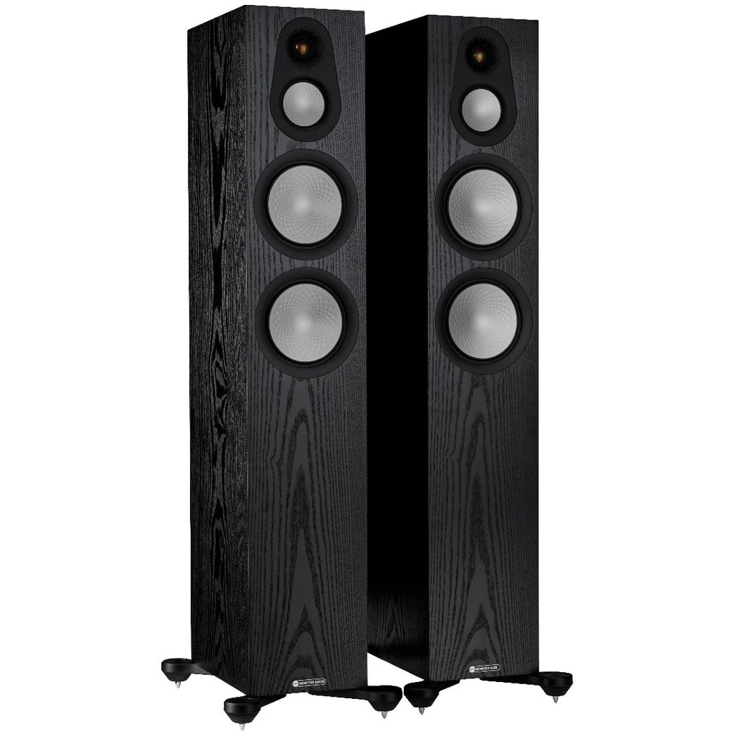 Monitor Audio Silver 300 7G 3-Way Passive Floorstanding Speakers (Per Pair) - Black Oak