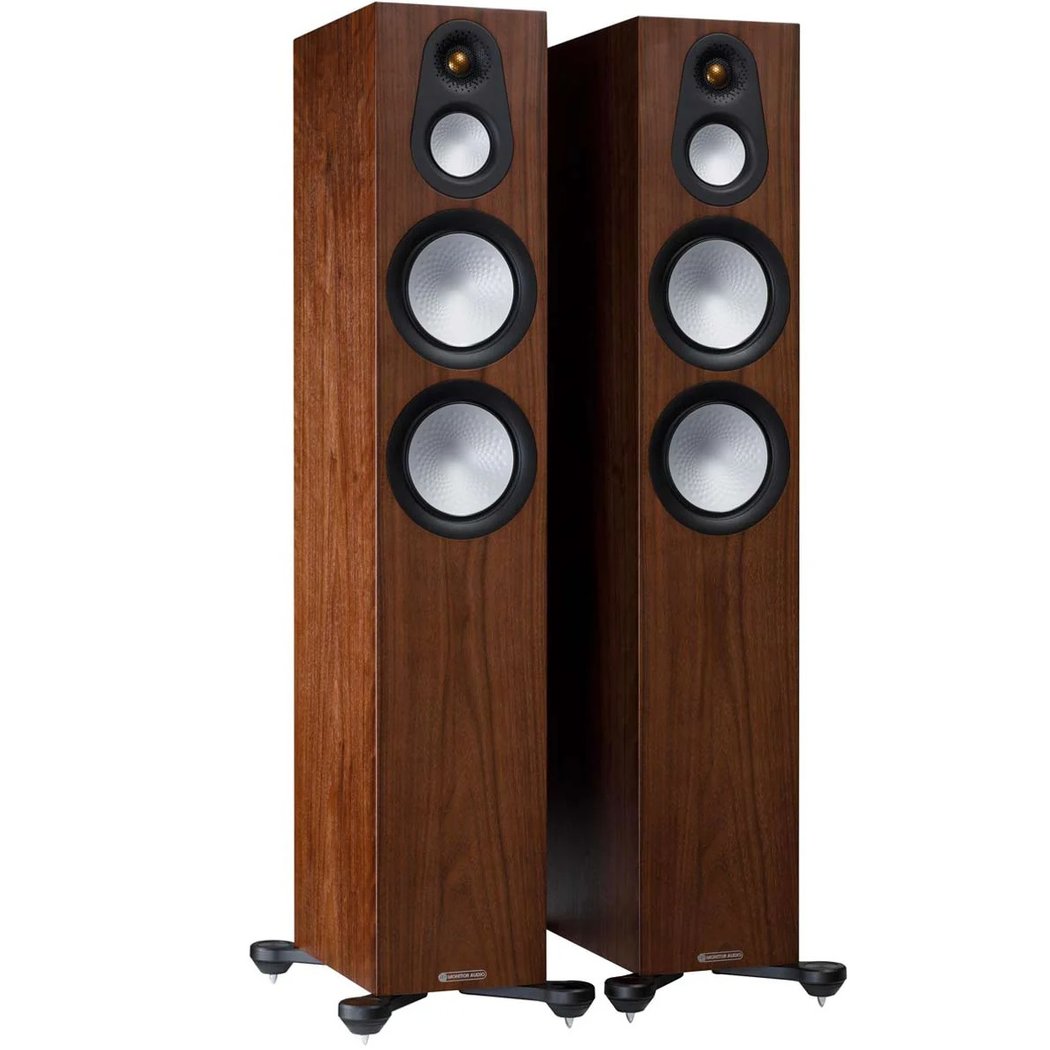 Monitor Audio Silver 300 7G 3-Way Passive Floorstanding Speakers (Per Pair) - Natural Walnut