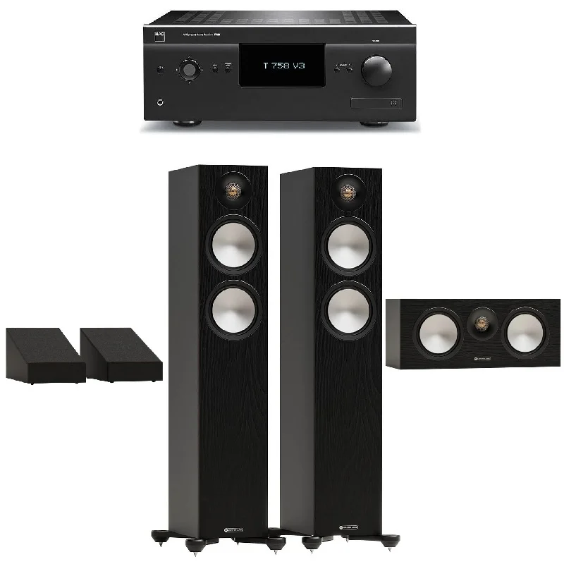 NAD T 758 V3i + Monitor Audio Bronze 7G Series + PSB Alpha S8 / S10 5.1.2 Dolby Atmos Home Surround Sound Bundle