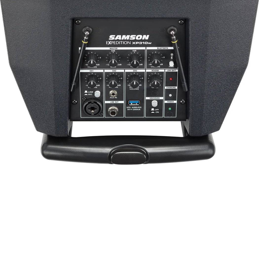 Samson Expedition XP310w 4-channel 300W Wireless Bluetooth Portable PA Speaker System with Wireless Handheld Microphone