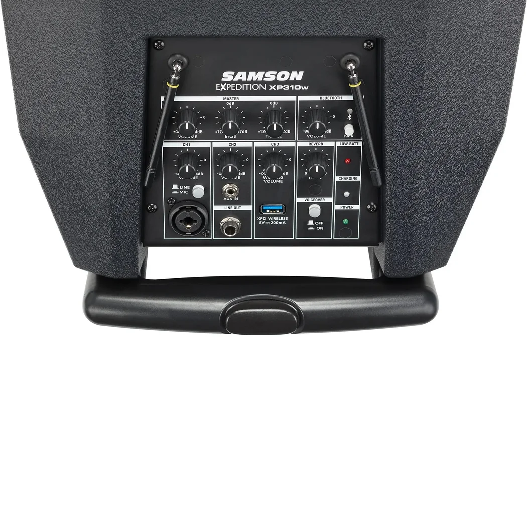 Samson Expedition XP310w 4-channel 300W Wireless Bluetooth Portable PA Speaker System with Wireless Handheld Microphone
