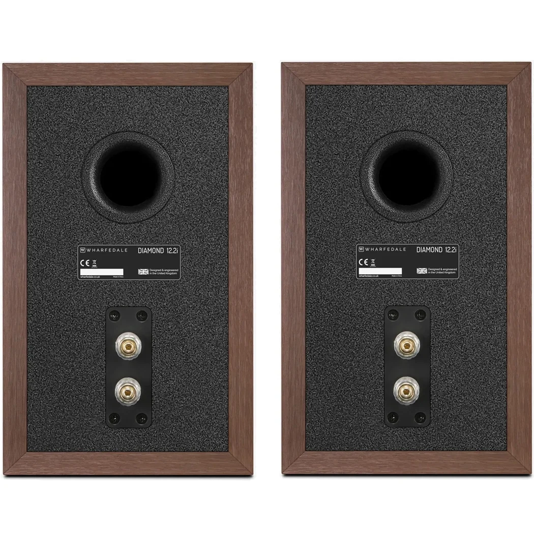 Wharfedale Diamond 12.2i 2-Way Passive Desktop Bookshelf Speakers Classic Walnut