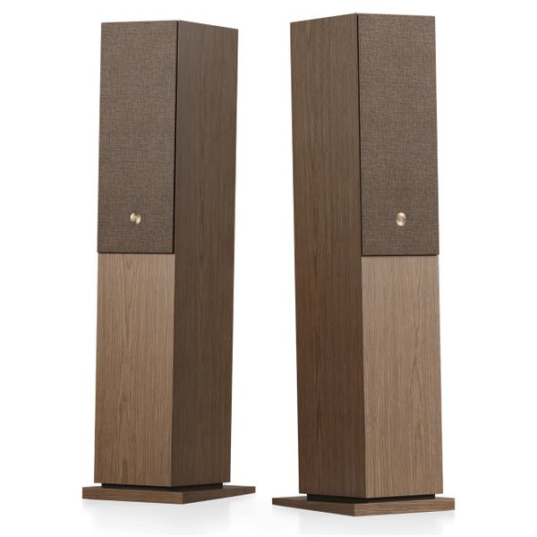 Audio Pro A48 W Multi-Room Wireless Bluetooth/WiFi Floorstanding Speakers (with HDMI) - Walnut