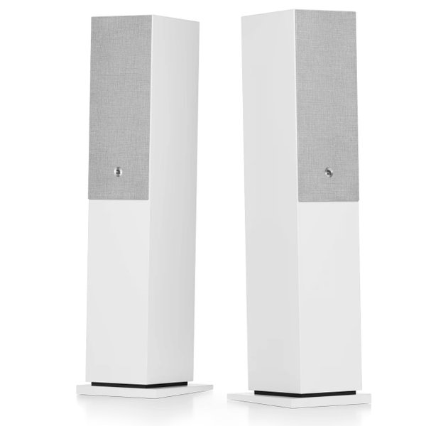Audio Pro A48 W Multi-Room Wireless Bluetooth/WiFi Floorstanding Speakers (with HDMI) - White