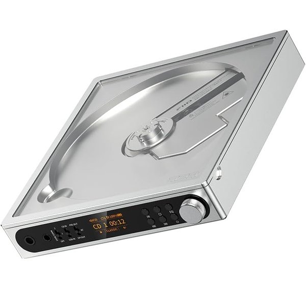 FiiO DM15 R2R Wireless Bluetooth Portable CD Player, Ripper & Transport - Silver