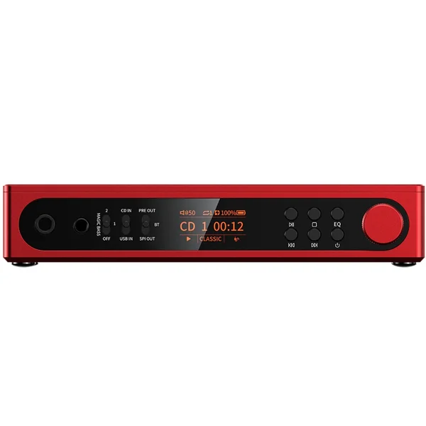 FiiO DM15 R2R Wireless Bluetooth Portable CD Player, Ripper & Transport - Red