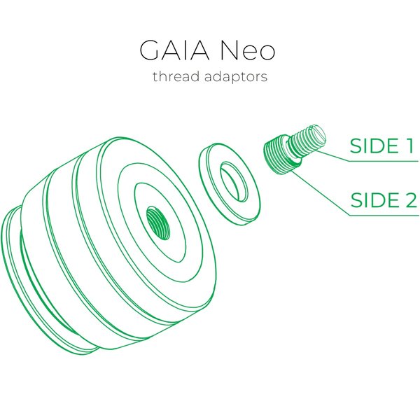 IsoAcoustics GAIA Neo Acoustic Isolator Thread Adapters (4 units/set)