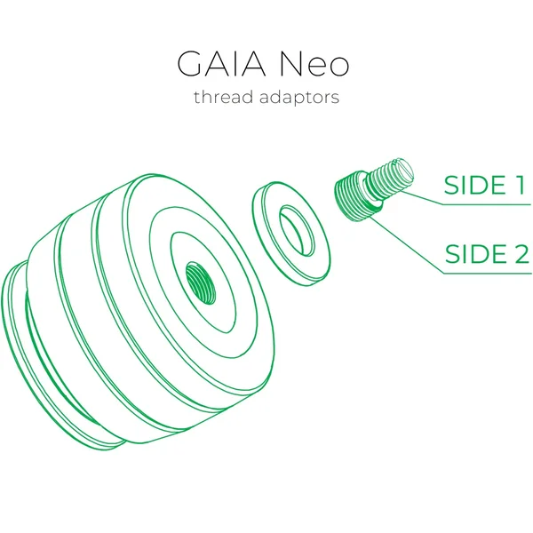IsoAcoustics GAIA Neo Acoustic Isolator Thread Adapters (4 units/set)